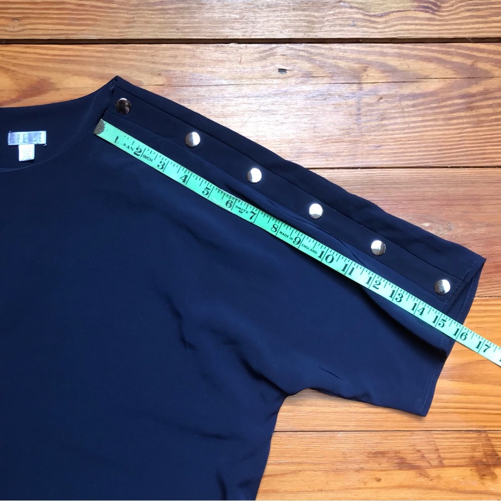 Spense Navy Sheath Tunic Dress with Metal Details, EUC, 14 - Picture 9 of 14